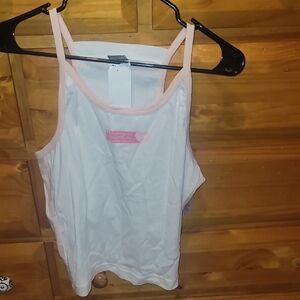 Chic White and Pink Camisole